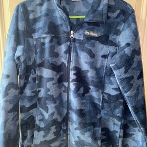 Columbia Blue fleece  Jacket Lightweight Sporty Design